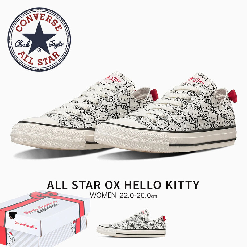 コンバース オールスター スニーカー レディース ハローキティ サンリオ ローカット CONVERSE ALL STAR OX HELLO KITTY