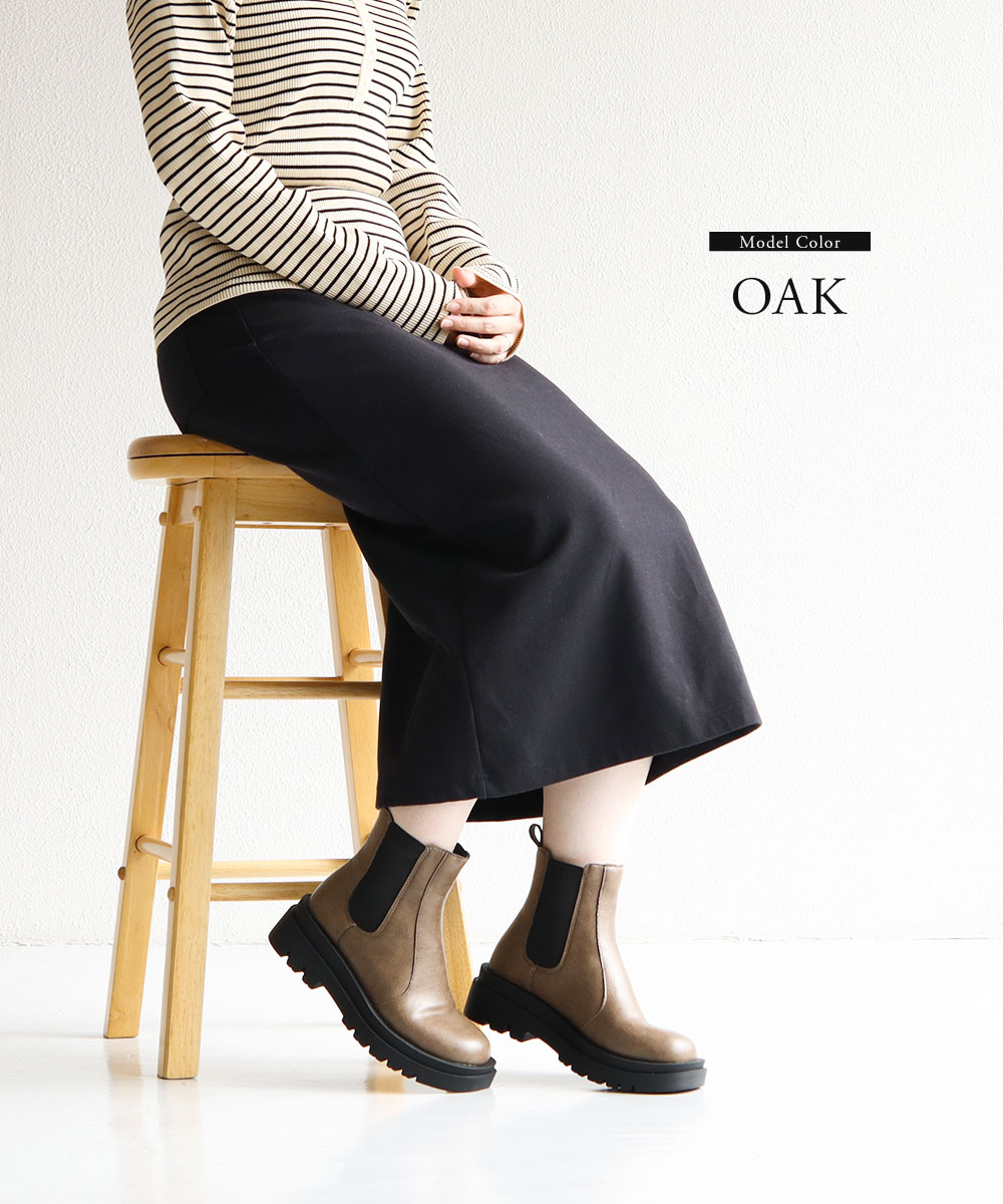 ショートブーツ レディース 歩きやすい 厚底 サイドゴア