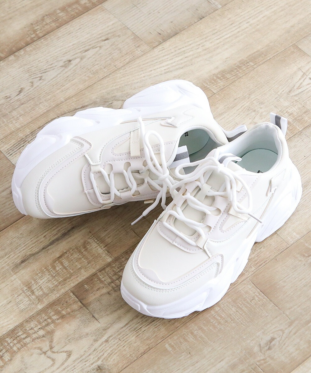 ポロクラブ 厚底 スニーカー 黒 レディース 白 おしゃれ 靴 ダッド