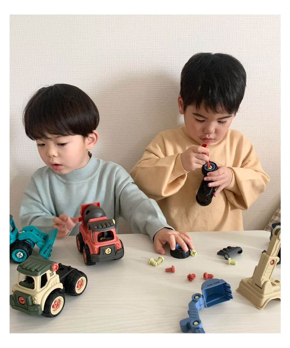 おもちゃ はたらくくるま 車のおもちゃ 工具 ドライバー 組み立てDIY
