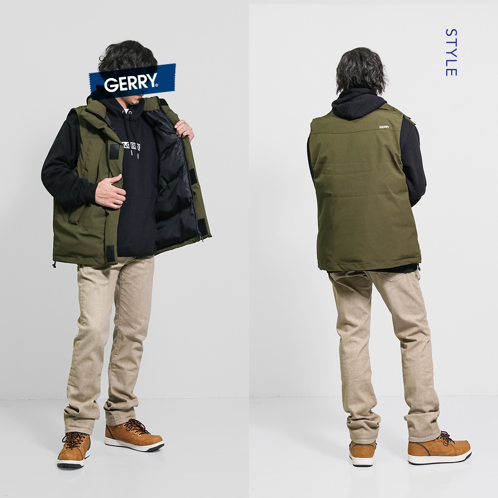 ７０【美品】GERRY ジェリー ダウンベスト グリーンSサイズ 70様専用【美品】GERRY ジェリー ダウンベスト グリーンS