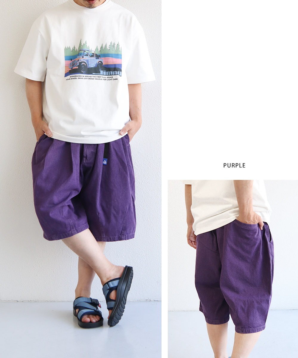 gerry ショート パンツ メンズ ハーフ 半ズボン 短パン 7分丈 ワイド