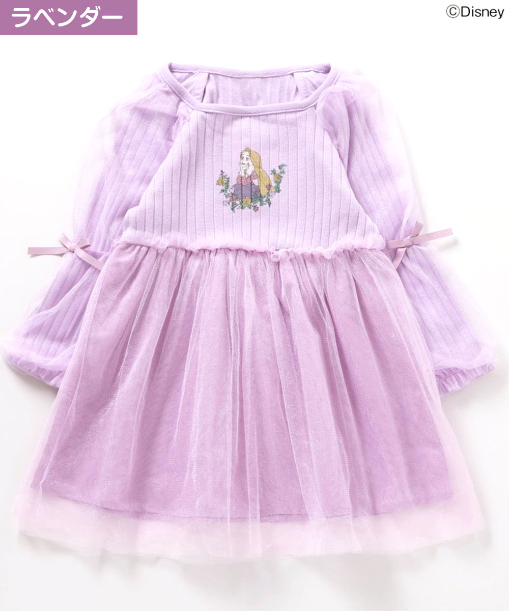 子供服 ディズニー プリンセス ワンピース キッズ 女の子 長袖 tシャツ