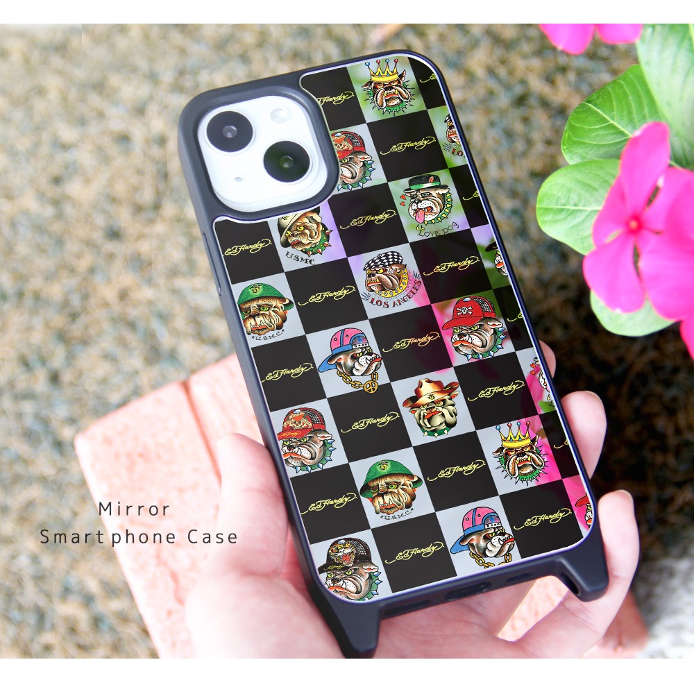 iPhone������ �ߥ顼 �� iPhone15 Pro iPhonexr iphone13 iphone12 �����ե���14 �ߥ顼������ ���С� �ǥ����� Ed Hardy ������� ���ɥϡ��ǥ���