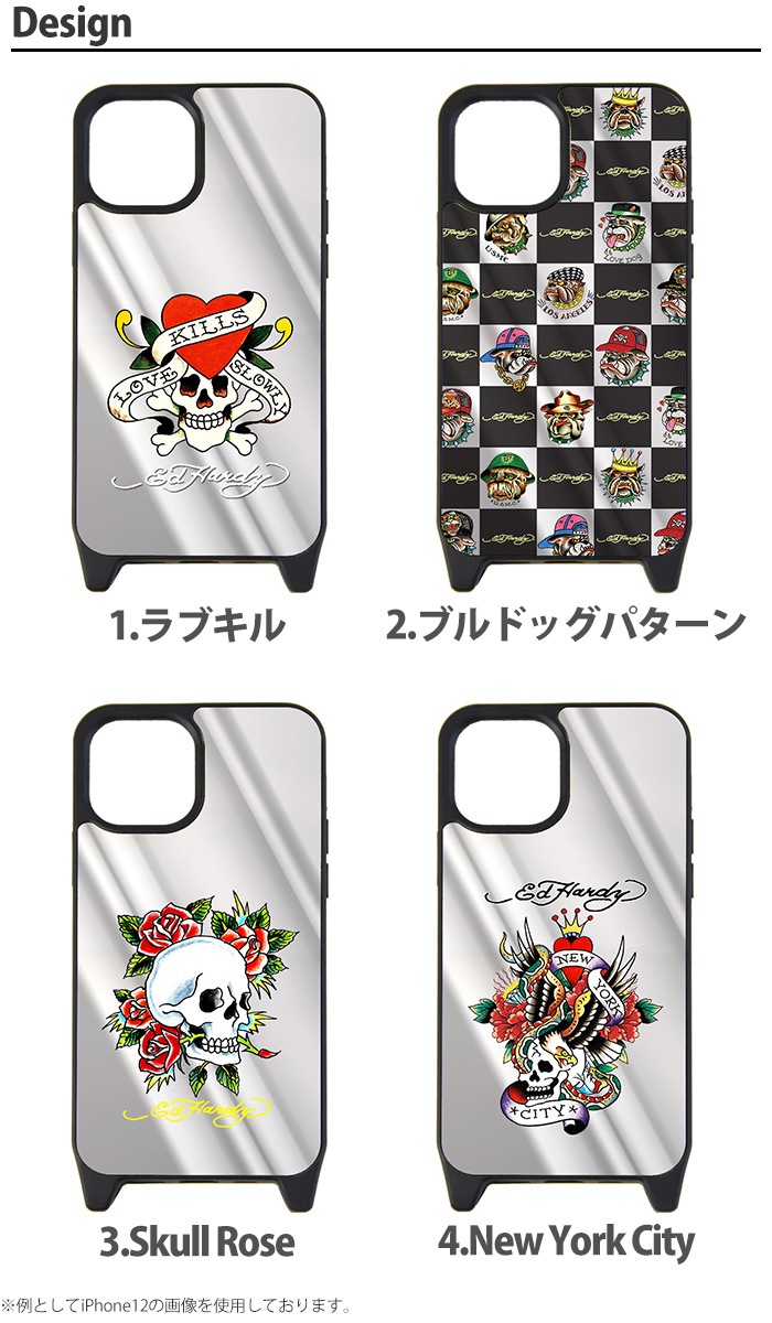 iPhone������ �ߥ顼 �� iPhone15 Pro iPhonexr iphone13 iphone12 �����ե���14 �ߥ顼������ ���С� �ǥ����� Ed Hardy ������� ���ɥϡ��ǥ���