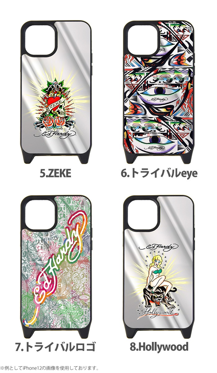 iPhone������ �ߥ顼 �� iPhone15 Pro iPhonexr iphone13 iphone12 �����ե���14 �ߥ顼������ ���С� �ǥ����� Ed Hardy ������� ���ɥϡ��ǥ���