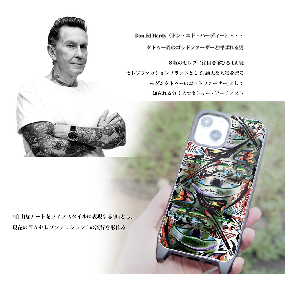 iPhone������ �ߥ顼 �� iPhone15 Pro iPhonexr iphone13 iphone12 �����ե���14 �ߥ顼������ ���С� �ǥ����� Ed Hardy ������� ���ɥϡ��ǥ���