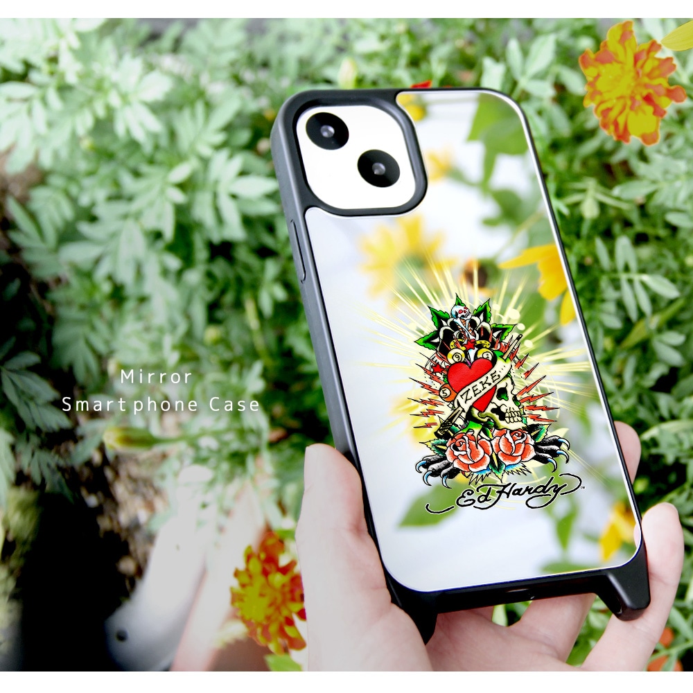 iPhone������ �ߥ顼 �� iPhone15 Pro iPhonexr iphone13 iphone12 �����ե���14 �ߥ顼������ ���С� �ǥ����� Ed Hardy ������� ���ɥϡ��ǥ���