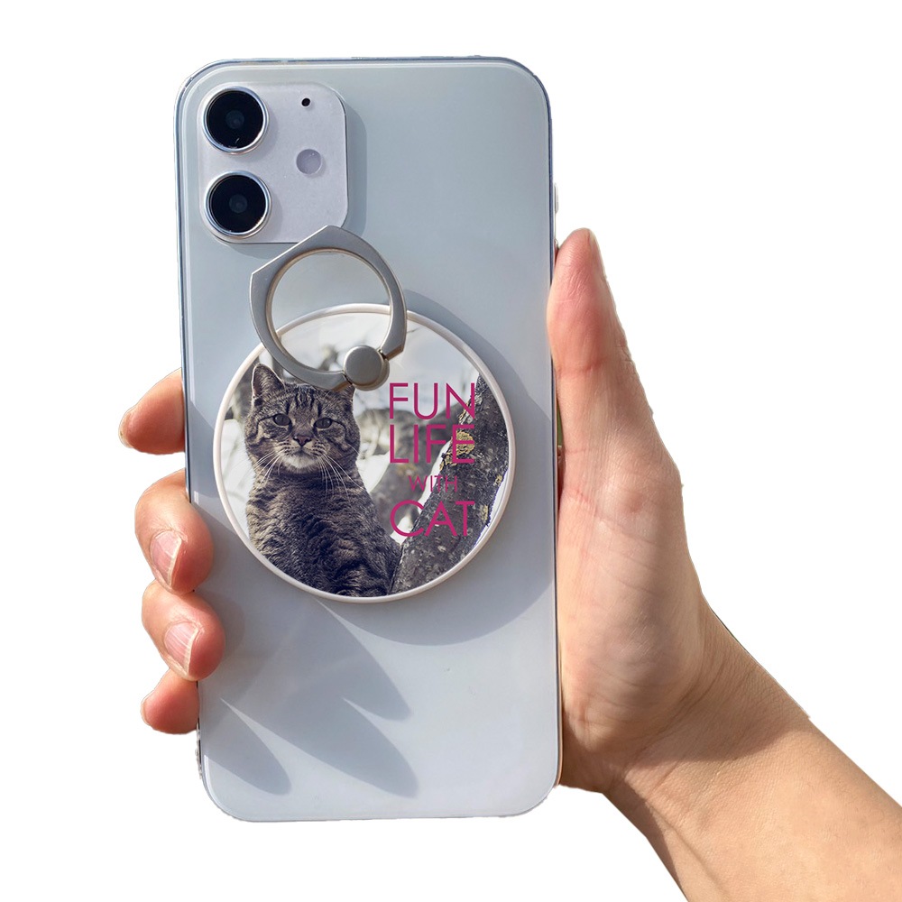 ���ޥۥ�� MagSafe�б� �᥿�����դ� ��ɻ� �Ҽ���� 180�� 360�� ��ž �ޥ������� magsafe �ǥ����� FUN LIFE WITH CAT ���� ��� �ۥ���� �� ���� ���� �ޥ��ͥå� iPhone15��� ��ǭ �ϥ����ǭ ��ȥ�ǭ �����ȥ�ǭ ����ǭ �����ǭ ��ǭ