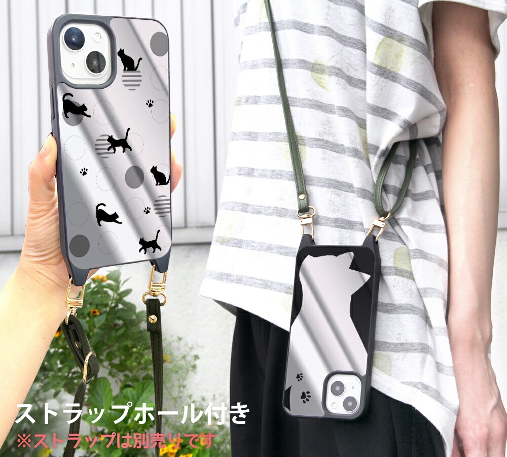 Iphone Tpuミラーケース ねことあしあと デザイン Mtp006 Iphone Tpuミラーケース ねことあしあと デザイン Mtp006