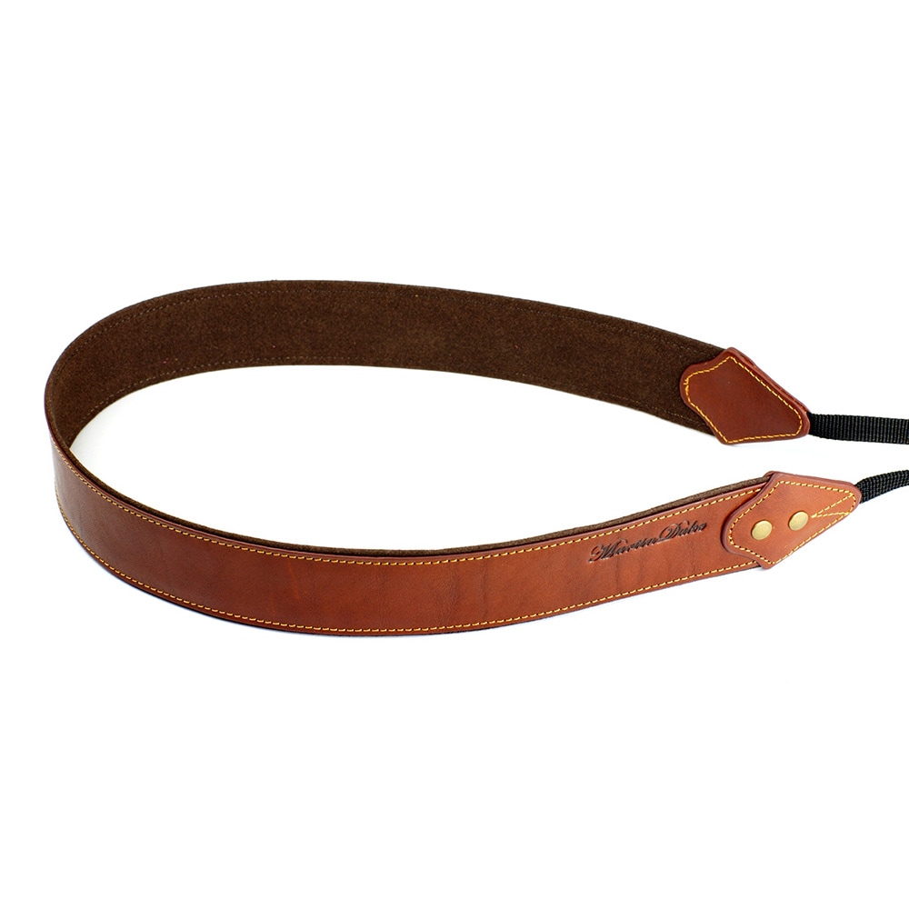 Martin Duke カメラネックストラップ SVEN Bon Bon Leather Neck Strap(W) Red Brown DN01RB