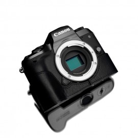 GARIZ Canon EOS M5用 本革カメラケース XS-CHEOSM5BK ブラック|ボディージャケット・ハーフケース|カメラケース
