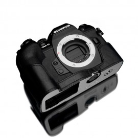GARIZ OLYMPUS OM-D E-M1 Mark II用 本革カメラケース XS-CHEM1IIBK ブラック|ボディージャケット・ハーフケース|カメラケース