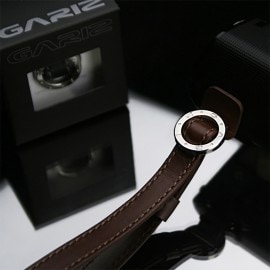 GARIZ コンパクトデジタルカメラ用 本革リスト＆フィンガーストラップ XS-WFSN3 ブラウン