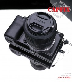 GARIZ SIGMA 46mm用 レンズキャップフィックス XA-CFSMBK ブラック|レンズキャップ落下防止カバー|カメラアクセサリー