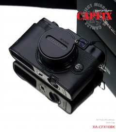 GARIZ FUJIFILM X20/X10用 レンズキャップフィックス XA-CFX10BK ブラック|レンズキャップ落下防止カバー|カメラアクセサリー