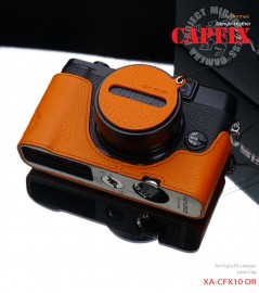GARIZ FUJIFILM X20/X10用 レンズキャップフィックス XA-CFX10OR オレンジ|レンズキャップ落下防止カバー|カメラアクセサリー