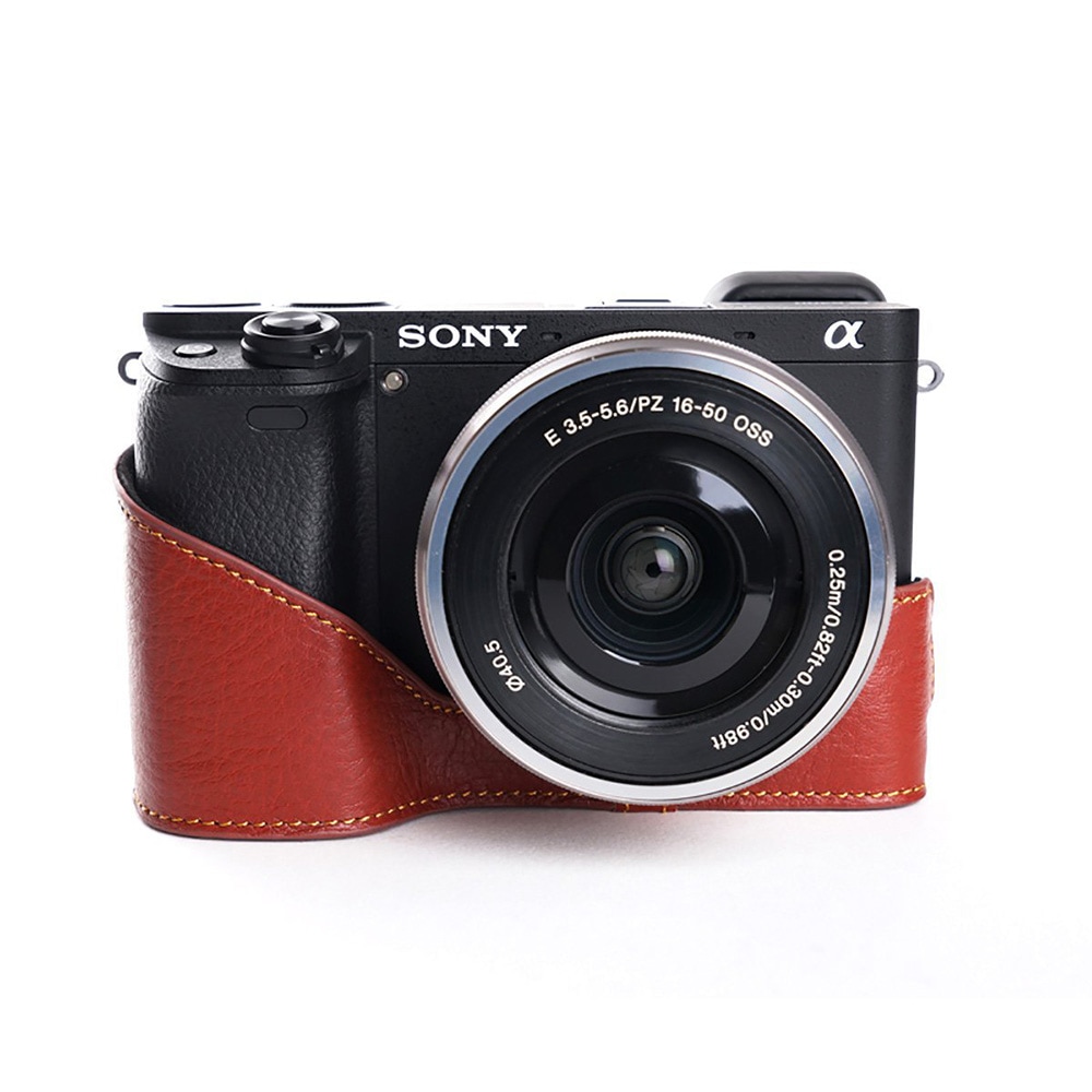 TP Original SONY α6300用 ボディーハーフケース ブラウン