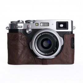 TP Original FUJIFILM X100F 用 ボディーハーフケース ダークブラウン|ボディージャケット・ハーフケース|カメラケース