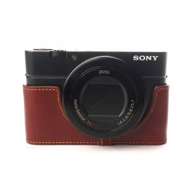 TP Original SONY RX100 II/III/IV/V 兼用 ボディーハーフケース ブラウン|ボディージャケット・ハーフケース|カメラケース