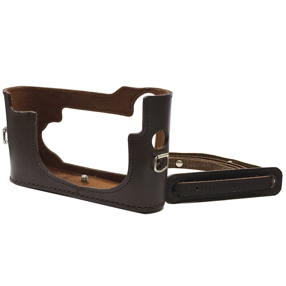 カメラ.ヒラノ Leica ライカ M9用 ハンドメイド本革カメラケース（ストラップ付属） ブラウン