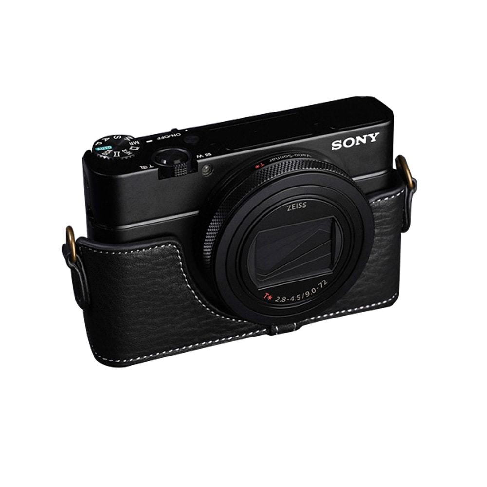TP Original SONY RX100 VI （DSC-RX100M6） 用 ボディーハーフケース ブラック