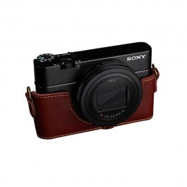 TP Original SONY RX100 VI （DSC-RX100M6） 用 ボディーハーフケース ブラウン