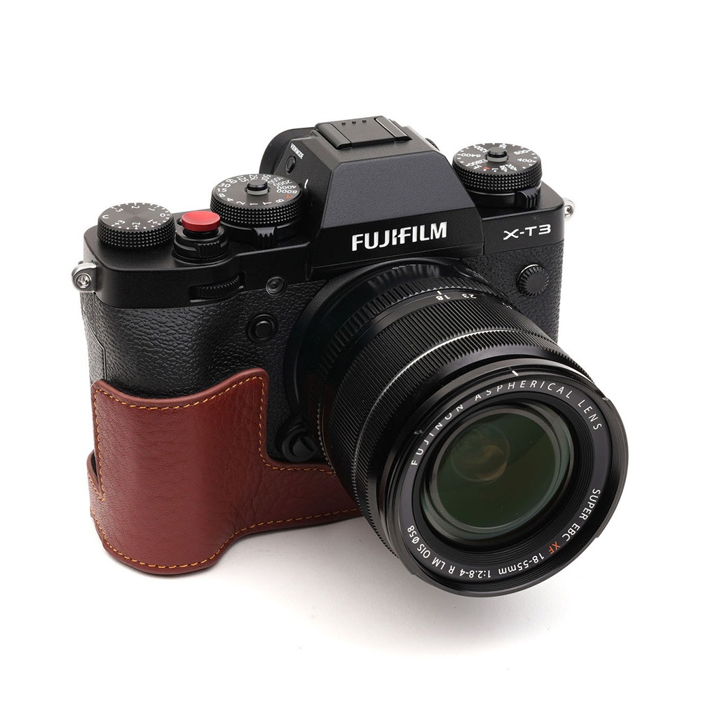 TP Original FUJIFILM X-T3/X-T2 兼用 ボディーハーフケース ブラウン