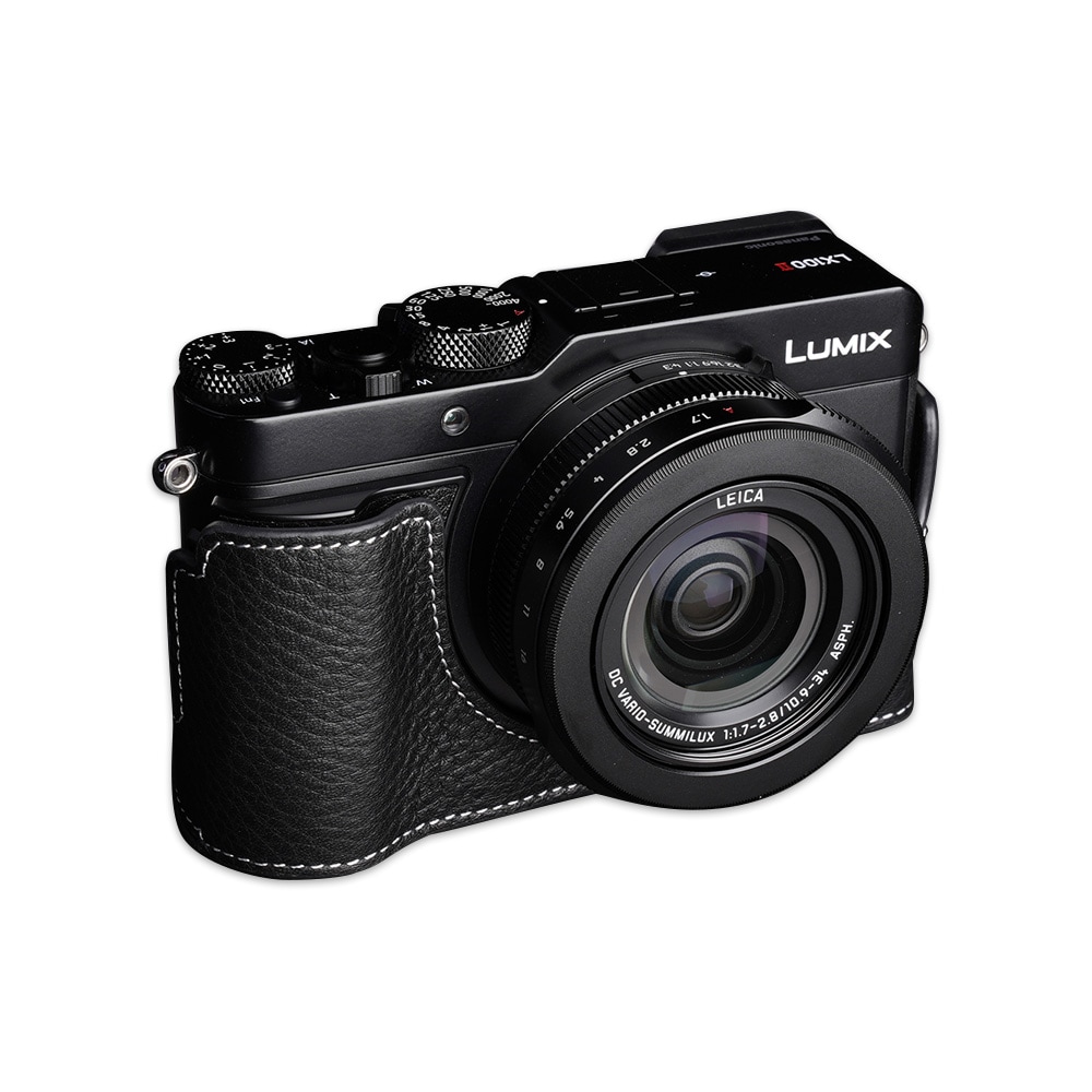 TP Original Panasonic LUMIX LX100II 用 ボディーハーフケース ブラック