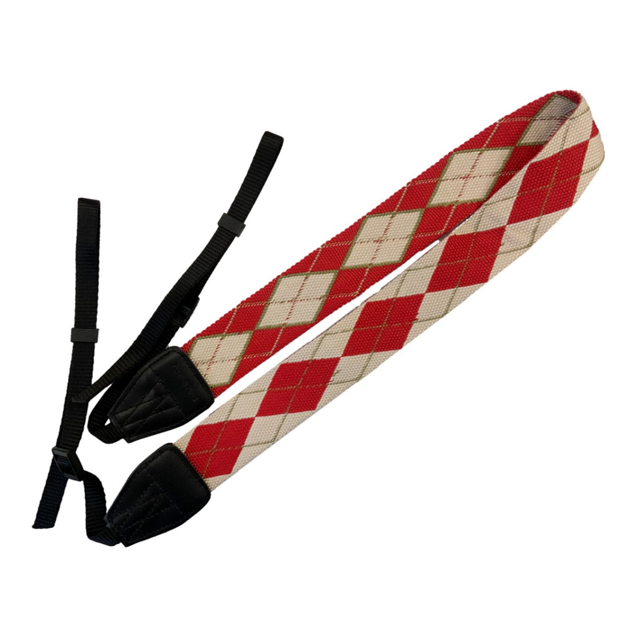 [ARNUVO] アルヌボ ネックストラップ アーガイルレッド