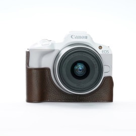 TP Original Canon EOS R50用 ボディーハーフケース ダークブラウン|ボディージャケット・ハーフケース|カメラケース