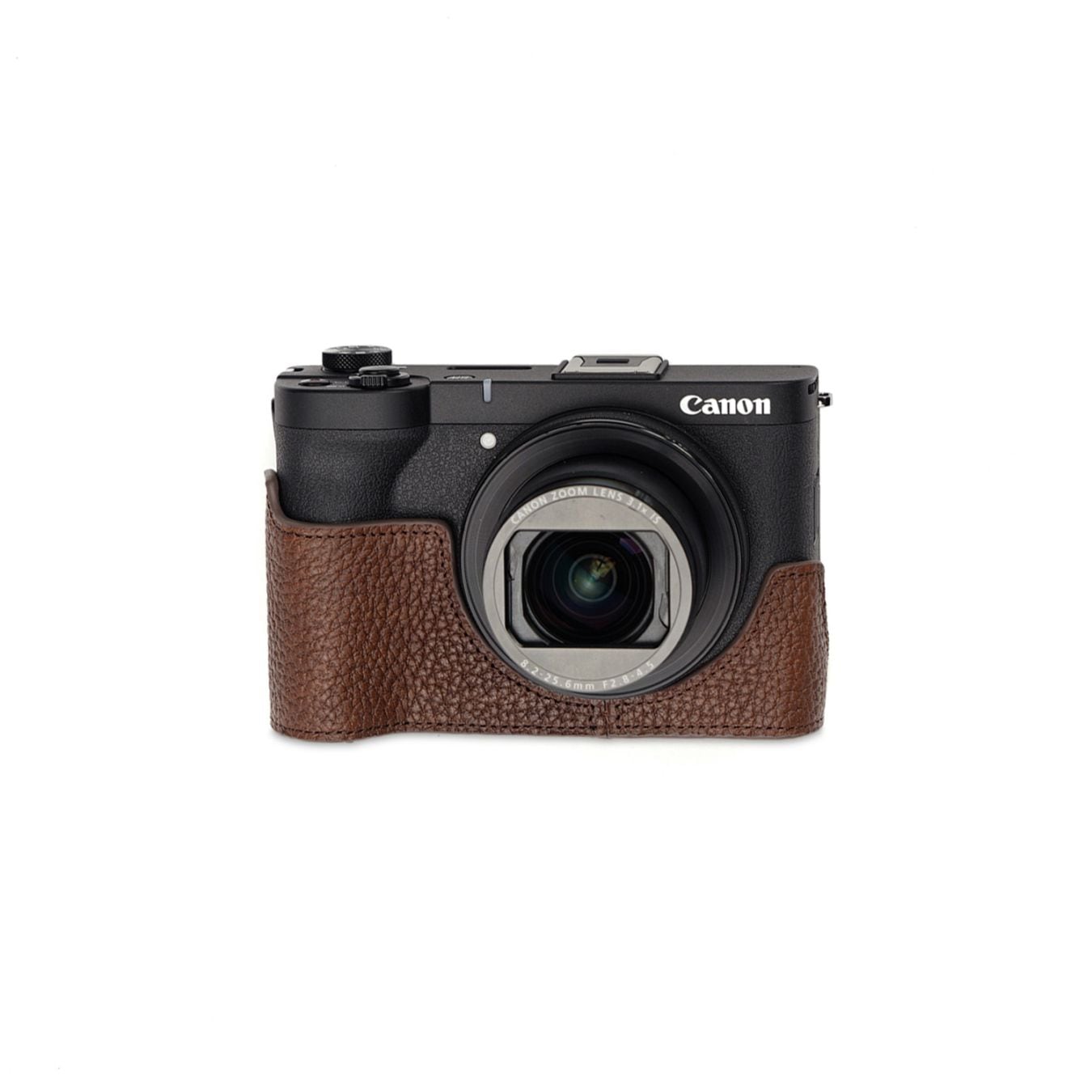 TP Original Canon Powershot V1 用 ボディーハーフケース ダークブラウン