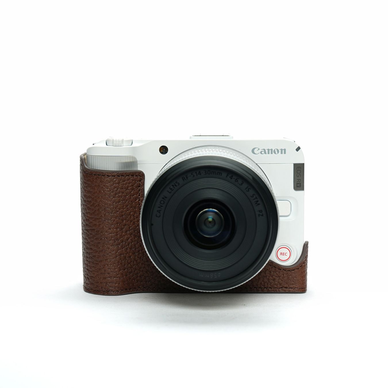 TP Original Canon EOS R50V 用 ボディーハーフケース ダークブラウン
