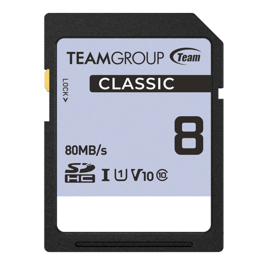 Team CLASSIC SDHC UHS-I U1 V10 メモリーカード 8GB