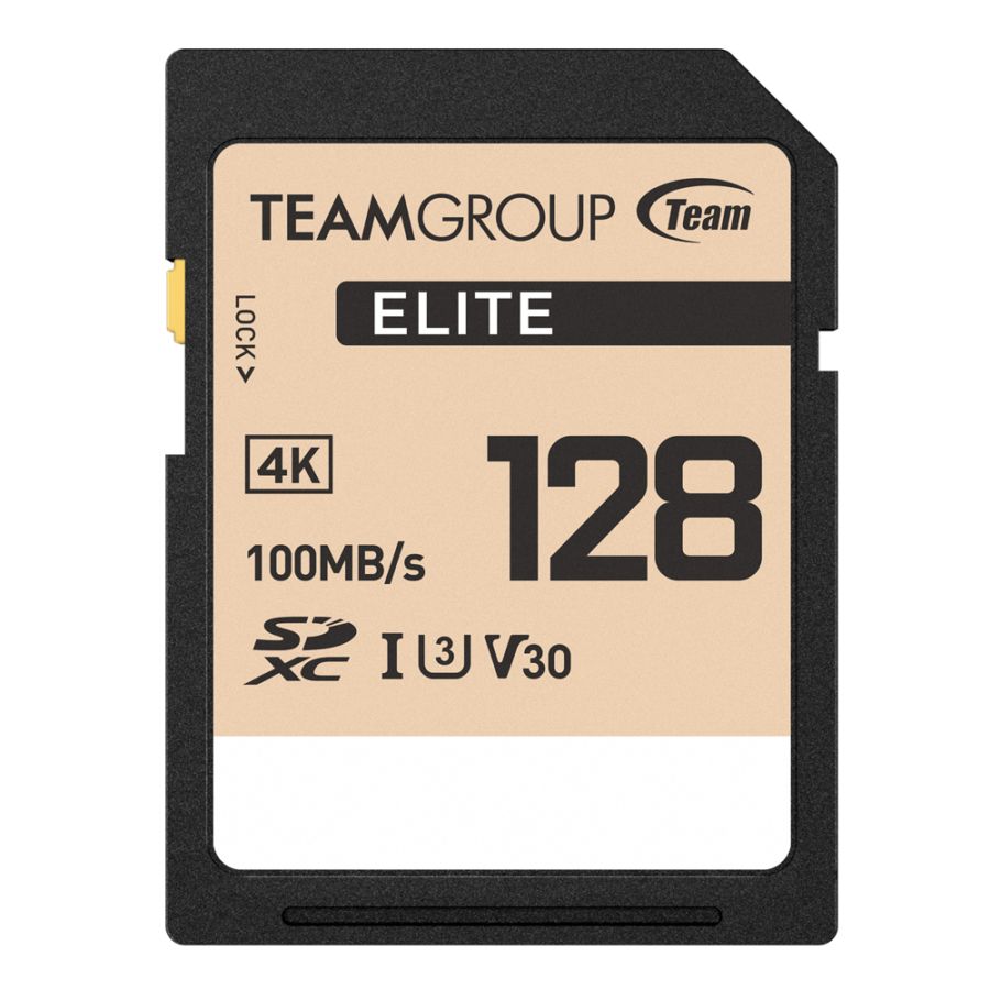 Team ELITE SDXC UHS-I U3 V30 メモリーカード 128GB