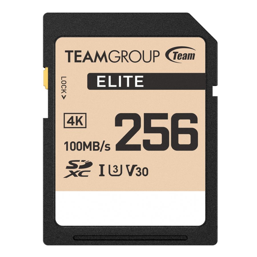 Team ELITE SDXC UHS-I U3 V30 メモリーカード 256GB
