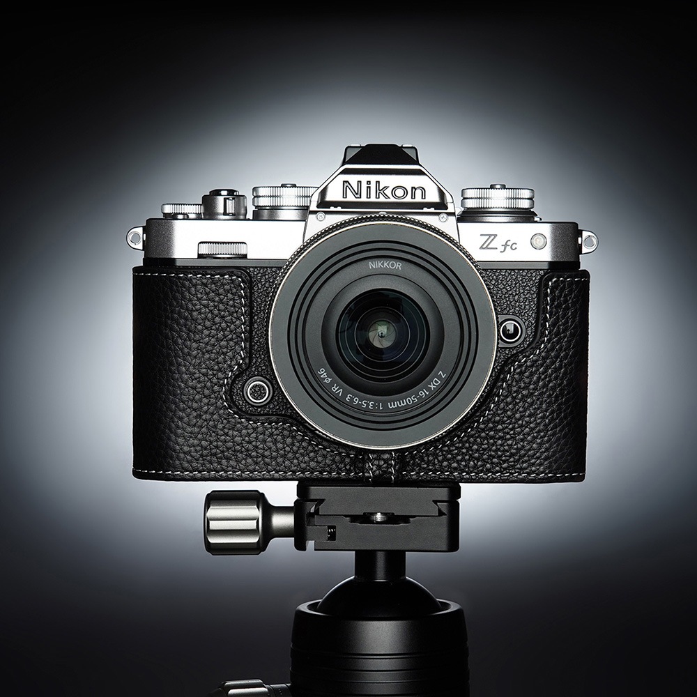 未使用 Nikon S3 カメラケース カメラアクセサリー ブラック ロゴ入り TP Original Nikon Z fc 用 ボディーハーフケース ブラック