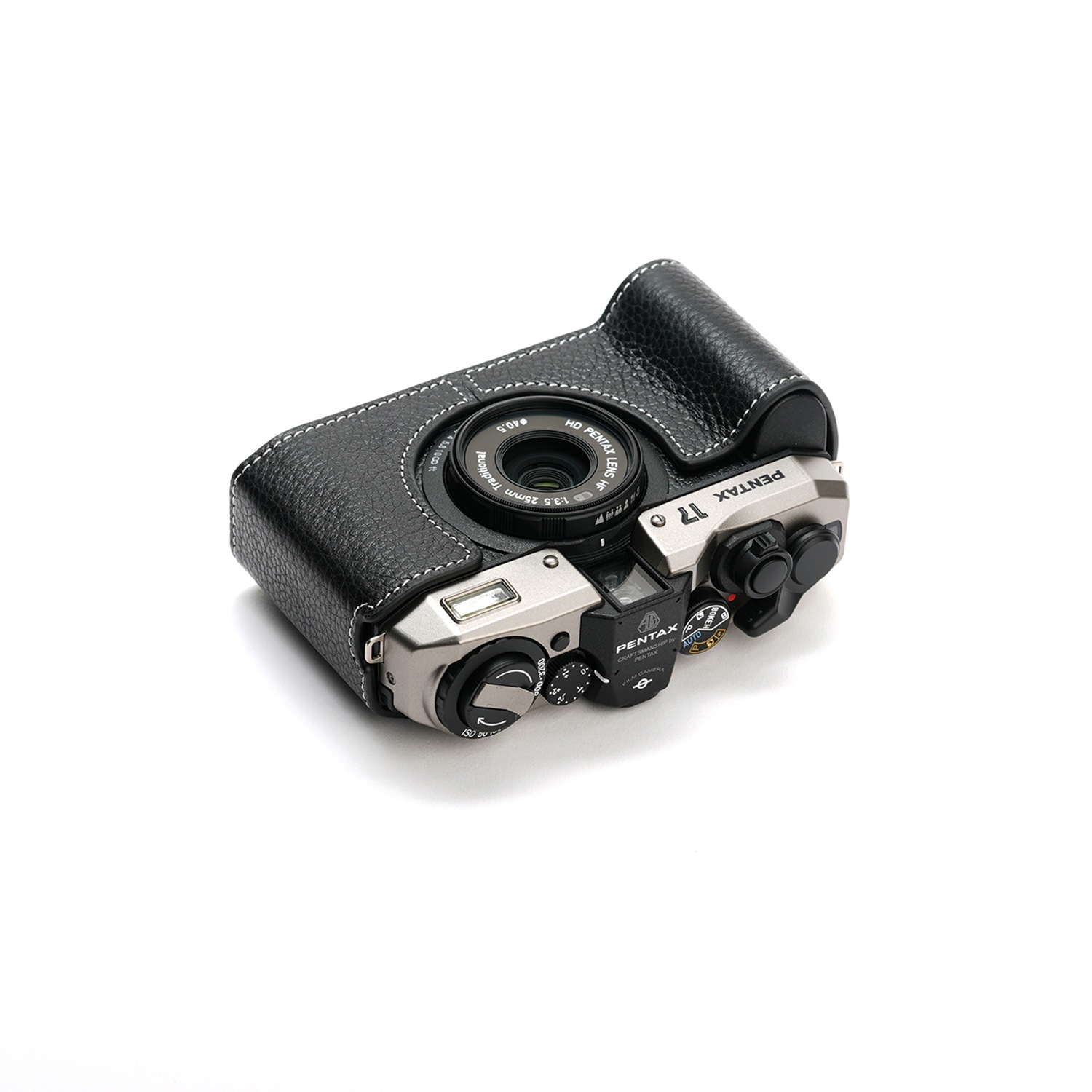 新品 本革カメラケース pentax 17用 ペンタックス PENTAX 17 専用 レザー ケース Black ブラック TP