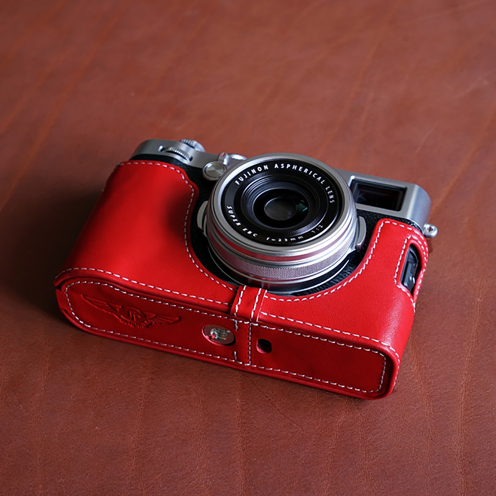 TP Original FUJIFILM X100F 用 ボディーハーフケース レッド