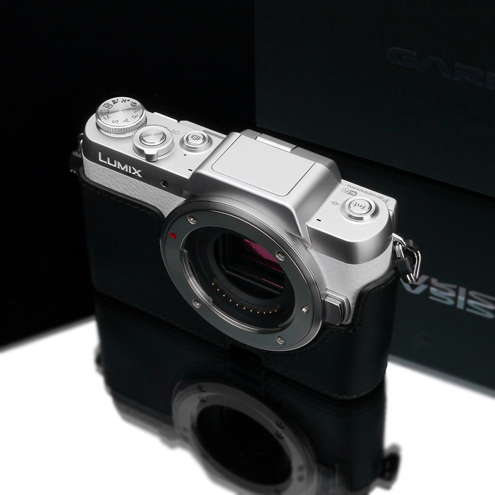 GARIZ Panasonic LUMIX DMC-GF7用 本革カメラケース XS-CHGF7BK