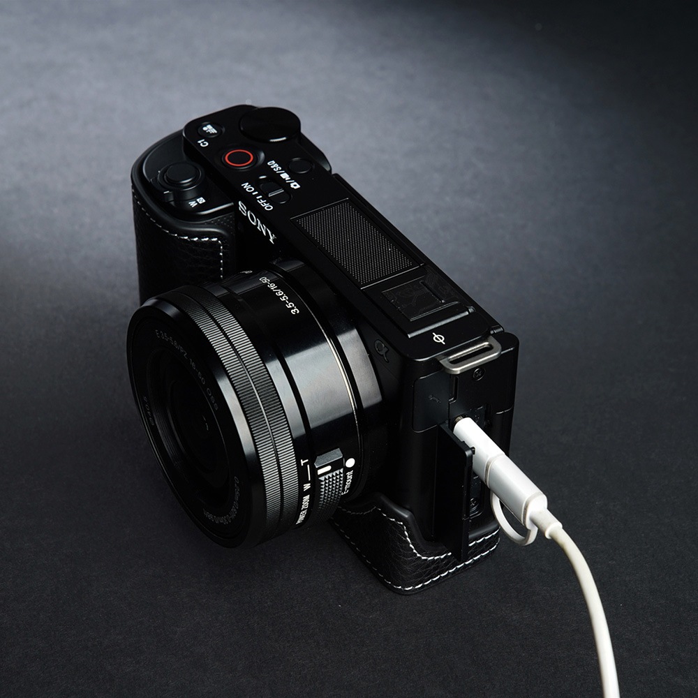 TP Original SONY VLOGCAM ZV-E10 用 ボディーハーフケース ブラック