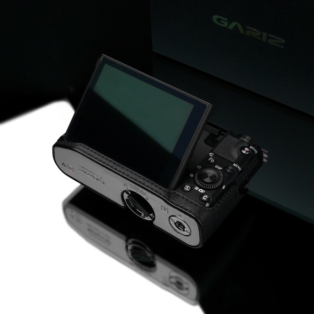 GARIZ SONY DSC-RX100 M5/M4/M3用 本革カメラケース HG-RX100BK