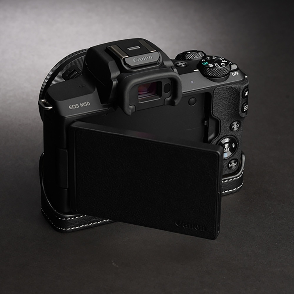 TP Original Canon EOS Kiss M 用 ボディーハーフケース ブラック