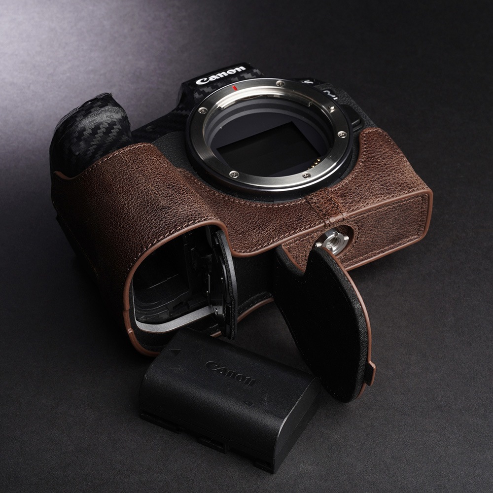 TP Original Canon EOS R 用 ボディーハーフケース ダークブラウン TP Original Canon EOS R 用 ボディーハーフケース ダークブラウン