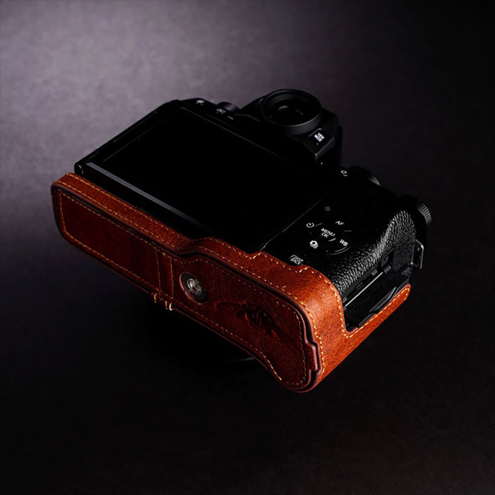TP Original FUJIFILM X-T100 用 ボディーハーフケース ブラウン