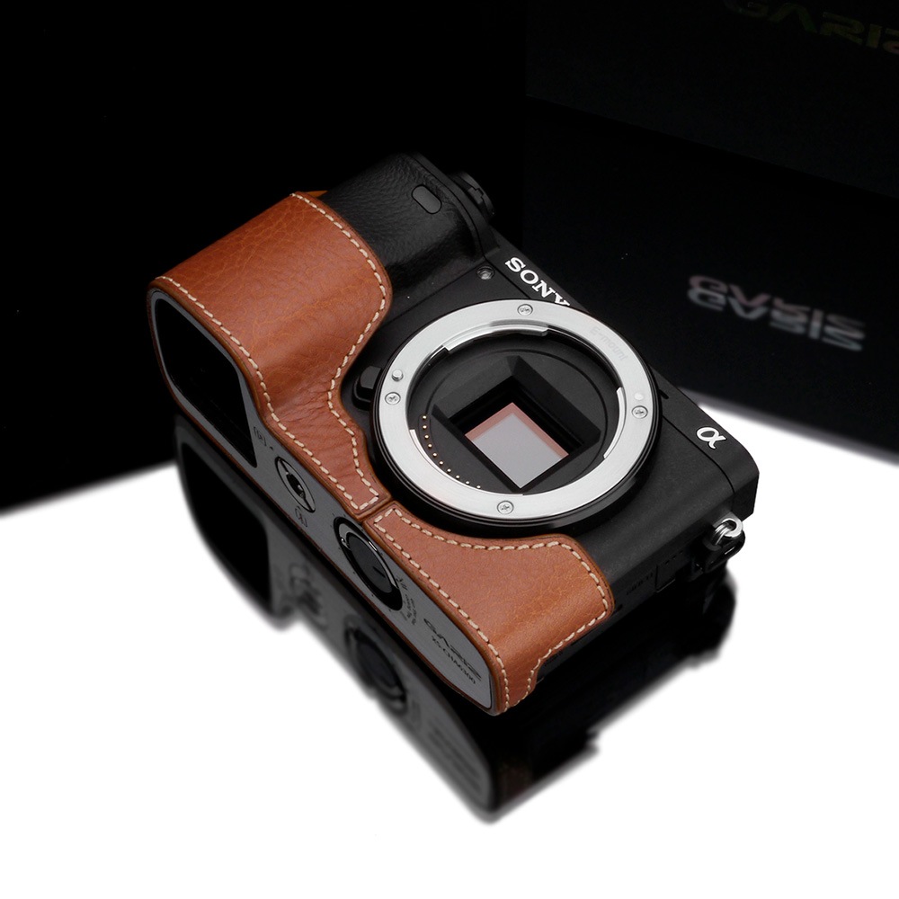 Gariz Sony A6400 6300 兼用 本革カメラケース Xs Cha6400cm キャメル カメラケース ボディージャケット ハーフ ケース Sony ソニー用 スマイルカメラ