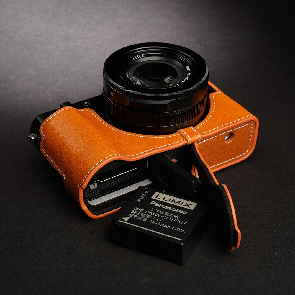 TP Original Panasonic LUMIX LX100II 用 ボディーハーフケース オレンジ