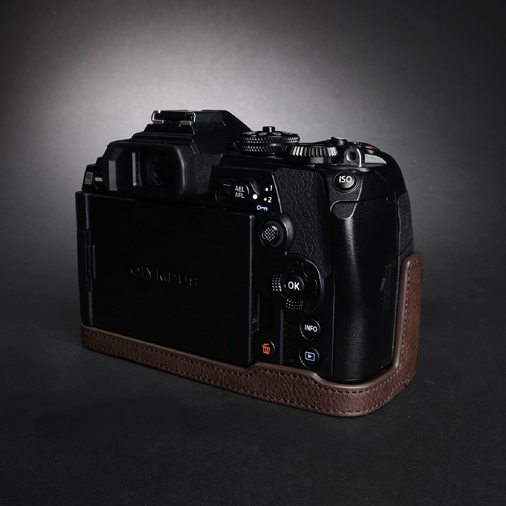 TP Original OLYMPUS E-M1 Mark III 用 ボディーハーフケース ダーク