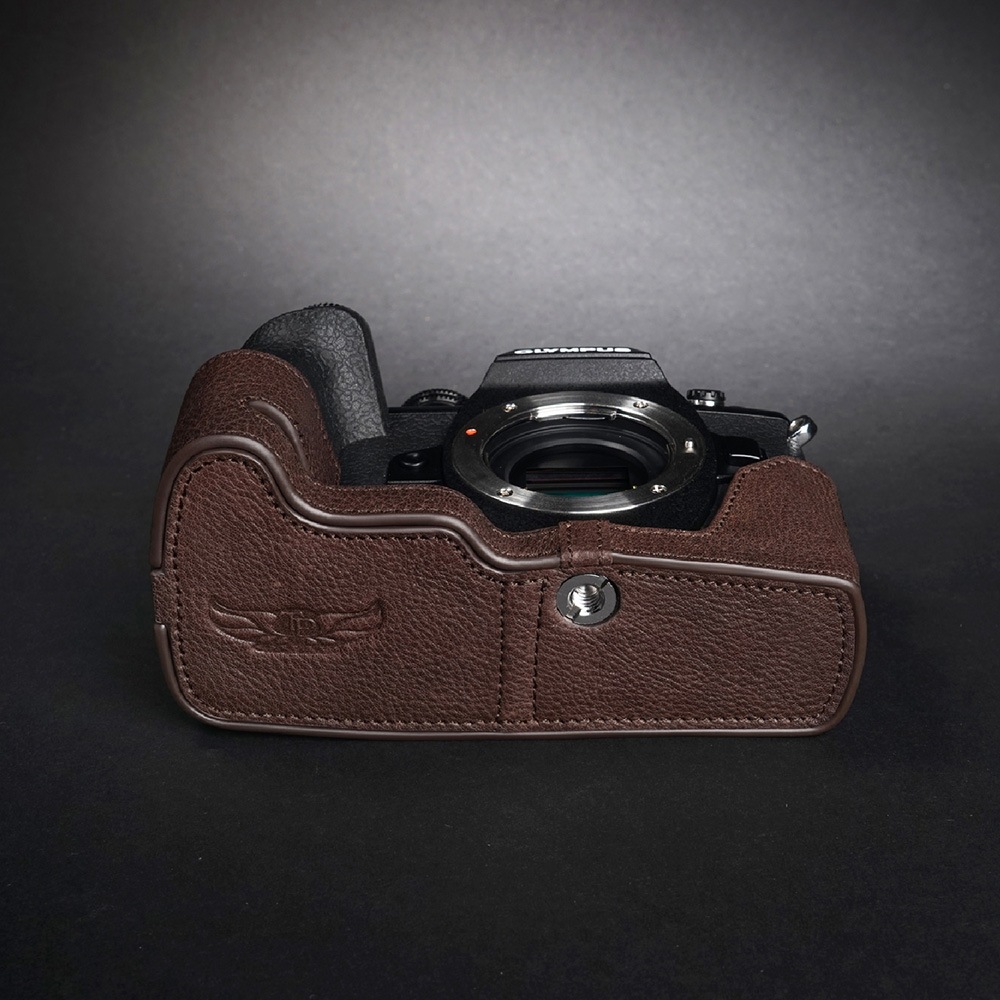 TP Original OLYMPUS E-M1 Mark III 用 ボディーハーフケース ダーク