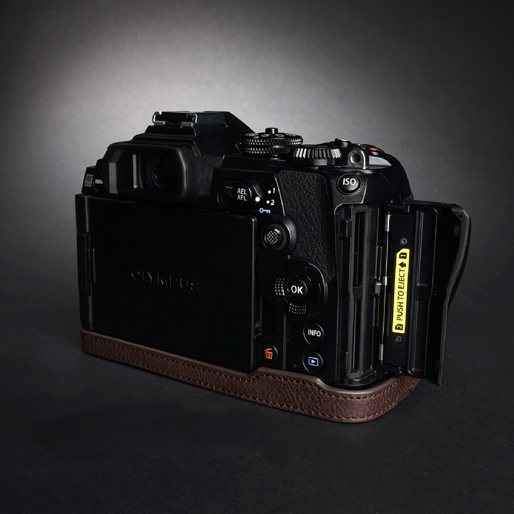 TP Original OLYMPUS E-M1 Mark III 用 ボディーハーフケース ダーク